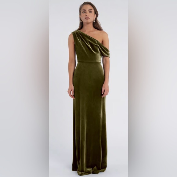 Jenny Yoo | Dresses | Jenny Yoo Jordan Olive Green Velvet Dress | Poshmark